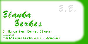 blanka berkes business card